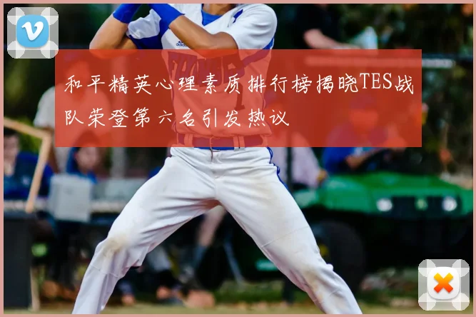 和平精英心理素质排行榜揭晓TES战队荣登第六名引发热议